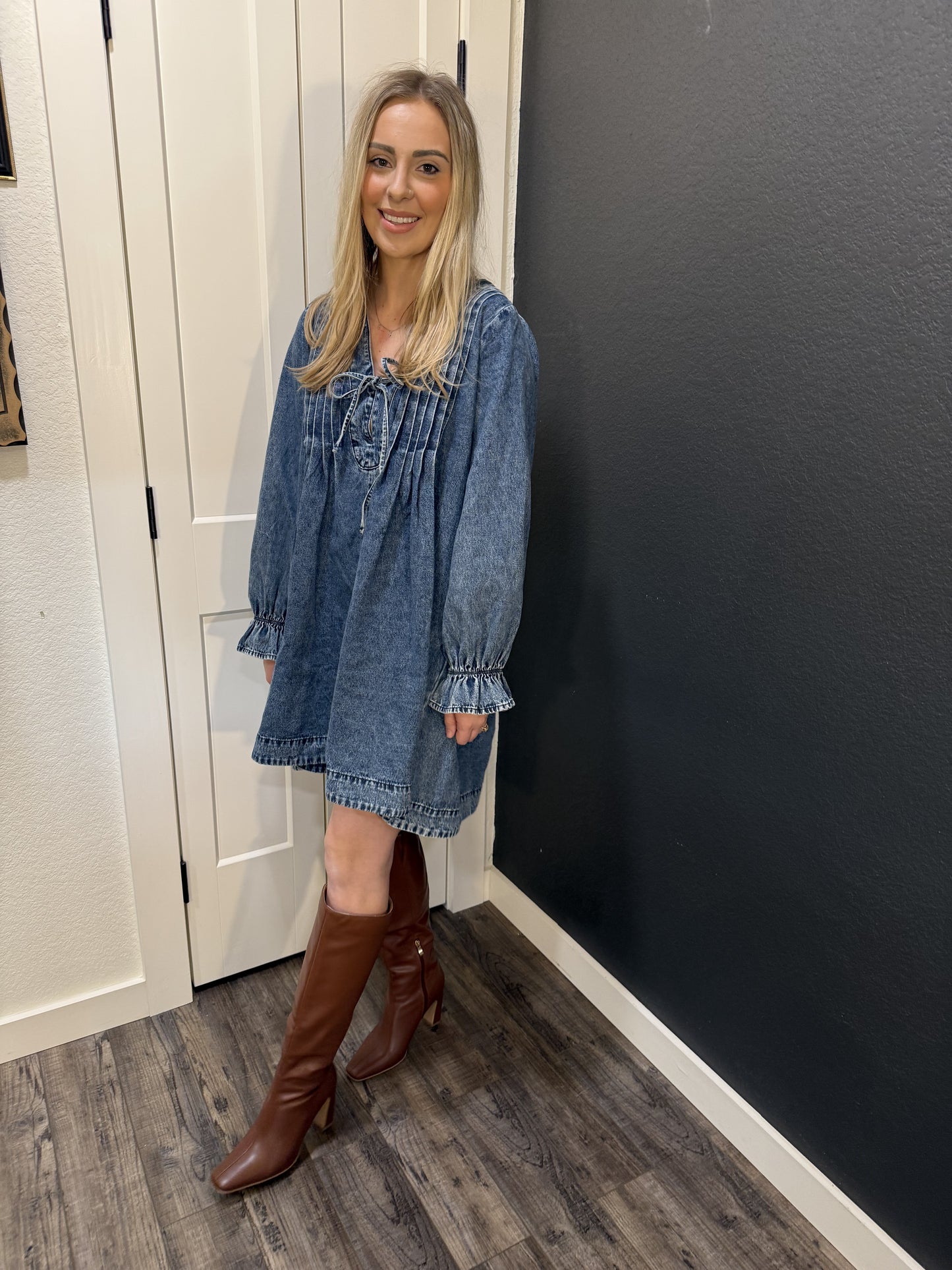 Denim Tie Dress