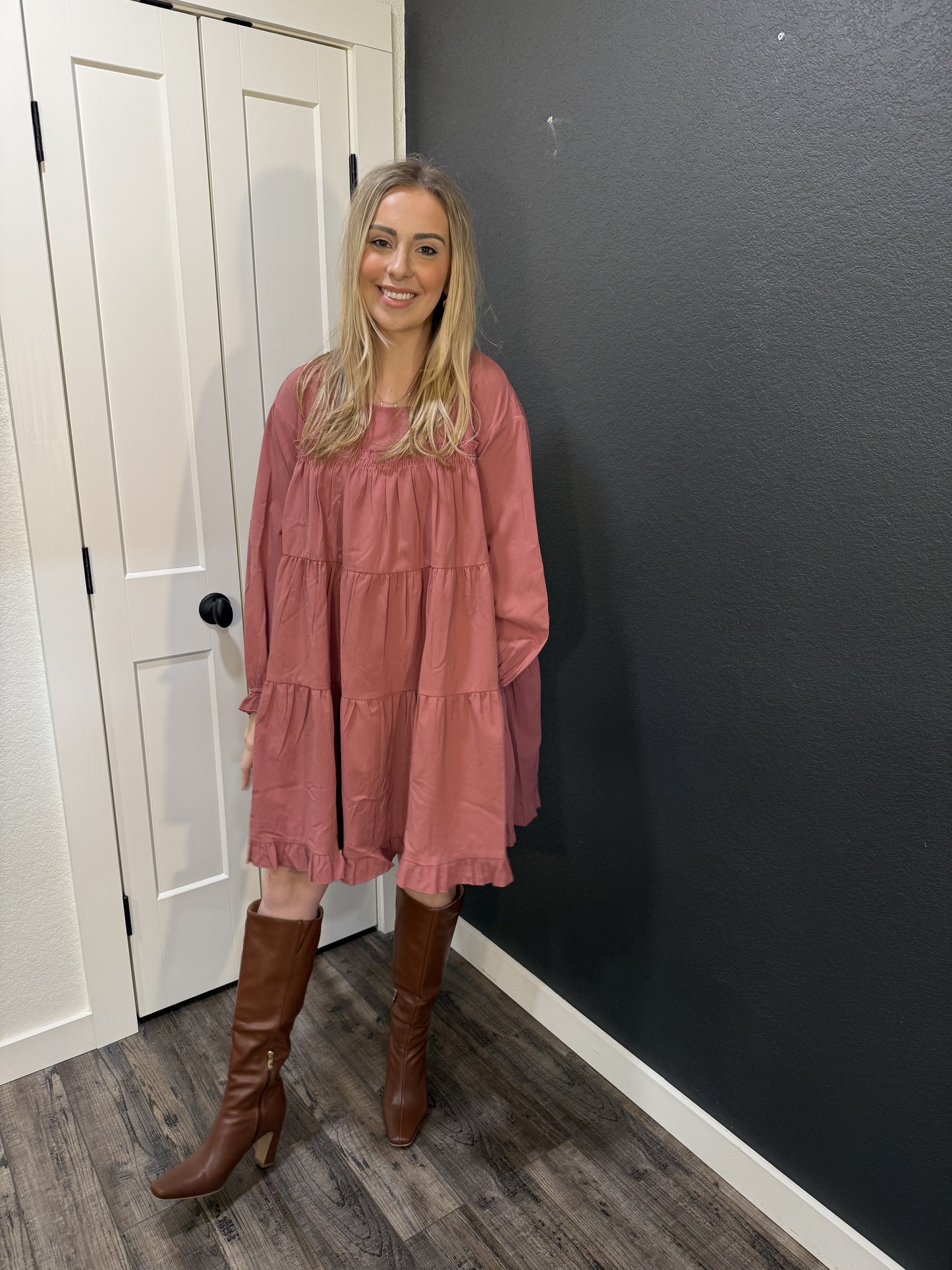 Mauve Ruffle Dress