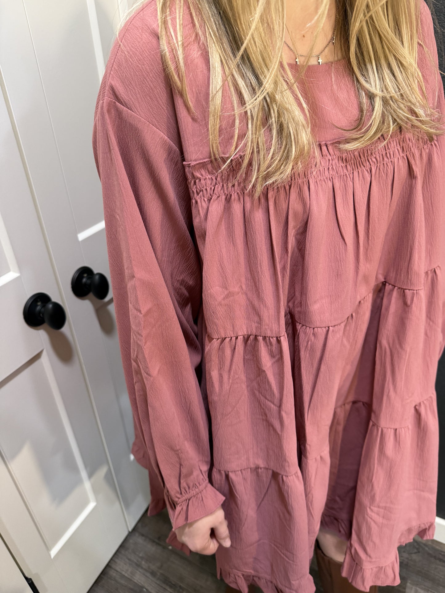 Mauve Ruffle Dress